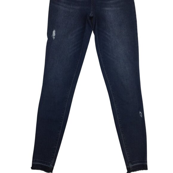 Spanx Womens Large Dark Wash Skinny Denim Leggings With Distressed Details - Picture 5 of 12